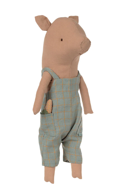 Maileg Pig in Overalls