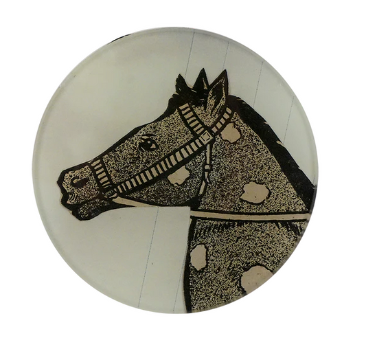 John Derian 'Dotted Horse' 4" Tiny Round Plate