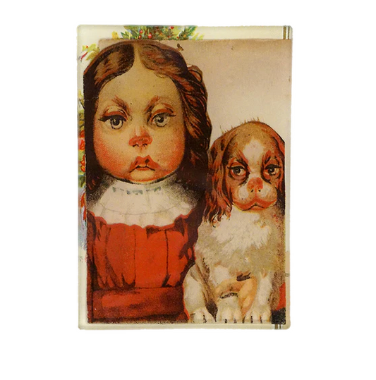 John Derian 'Gwenn & Gwendolyn (Lookalike)’ 3.5 x 5" Tiny Rectangle Tray