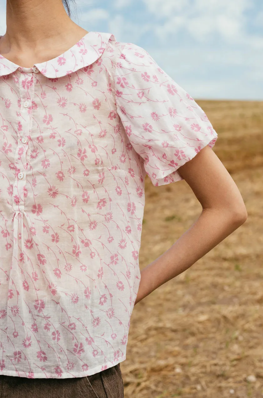 Sula Sweet Blouse - Floral Print - Misted Yellow