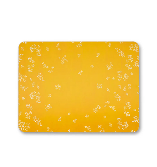 Summerill & Bishop 'Lemon Yellow Falling Flower' Cork-Backed Placemat