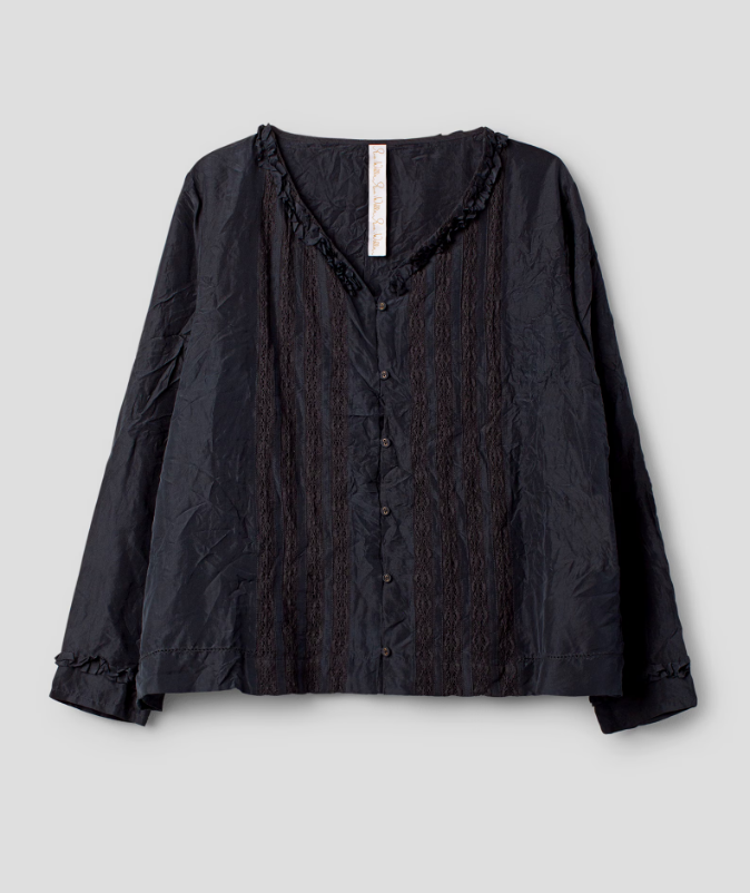 Ewa i Walla 'Lisette' Silk Blouse - Black