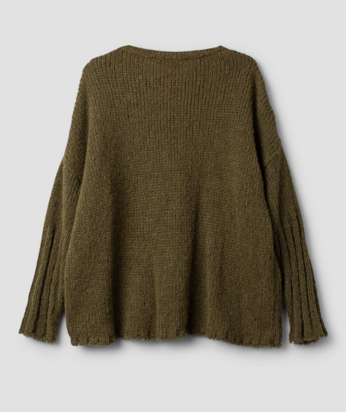 Ewa i Walla 'Gurli' Alpaca Knit Pullover - Olive