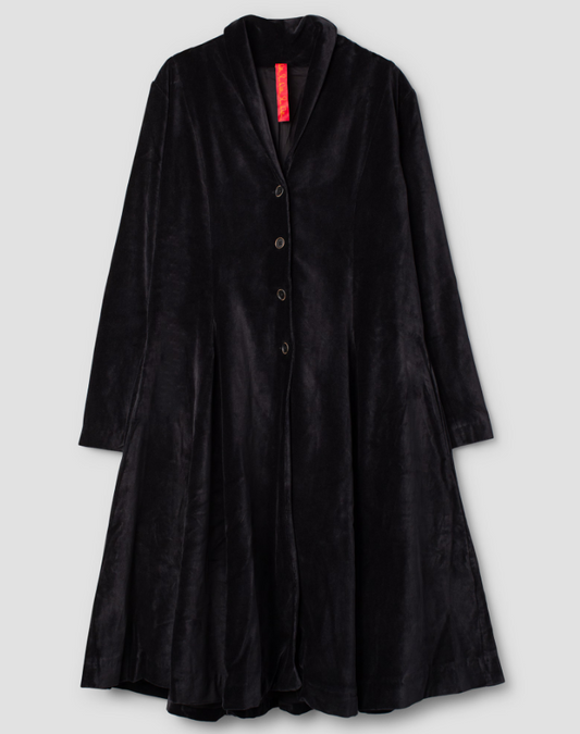 Ewa i Walla 'Majros' Velvet Coat - Black