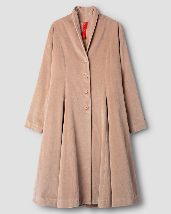 Ewa i Walla 'Majros' Velvet Coat - Taupe