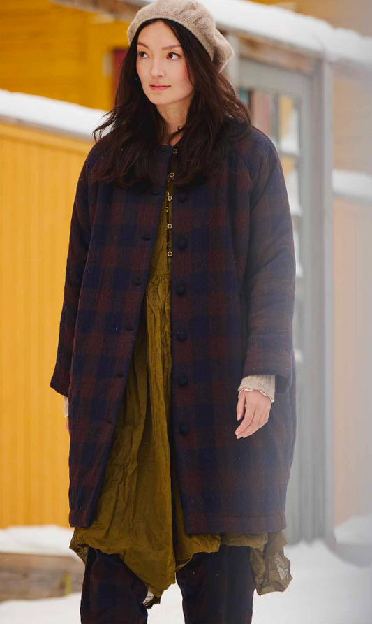 Ewa i Walla 'Samira' Checked Coat