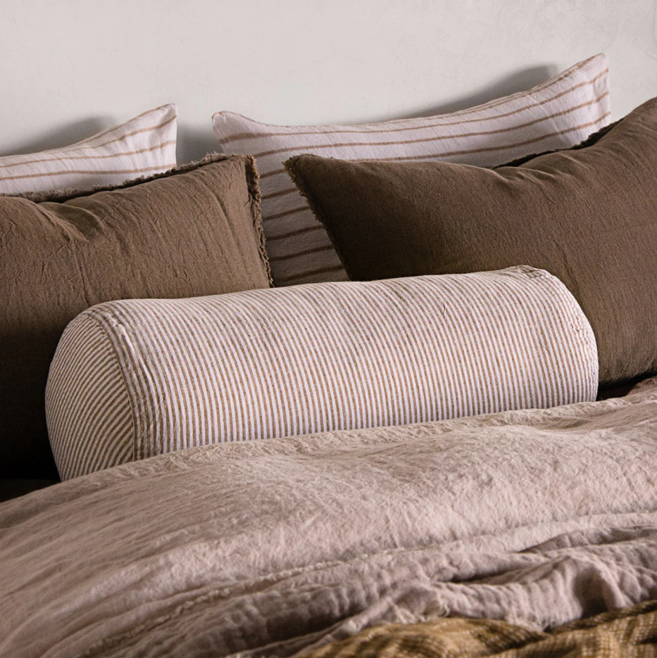 Hale Mercantile 'Basix' Stripe Linen Bolster Cushion