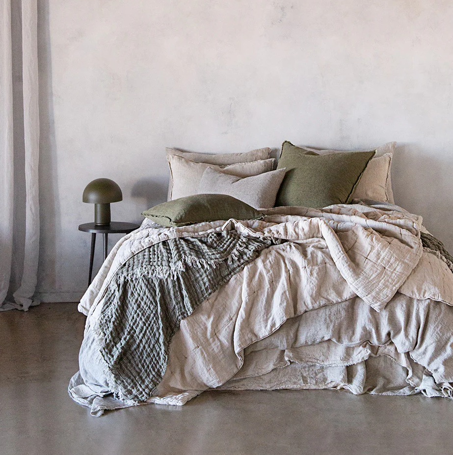 Hale Mercantile 'Flocca' Linen European Pillowcase