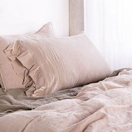 Hale Mercantile 'Kristine' Frill End Standard Linen Pillowcase