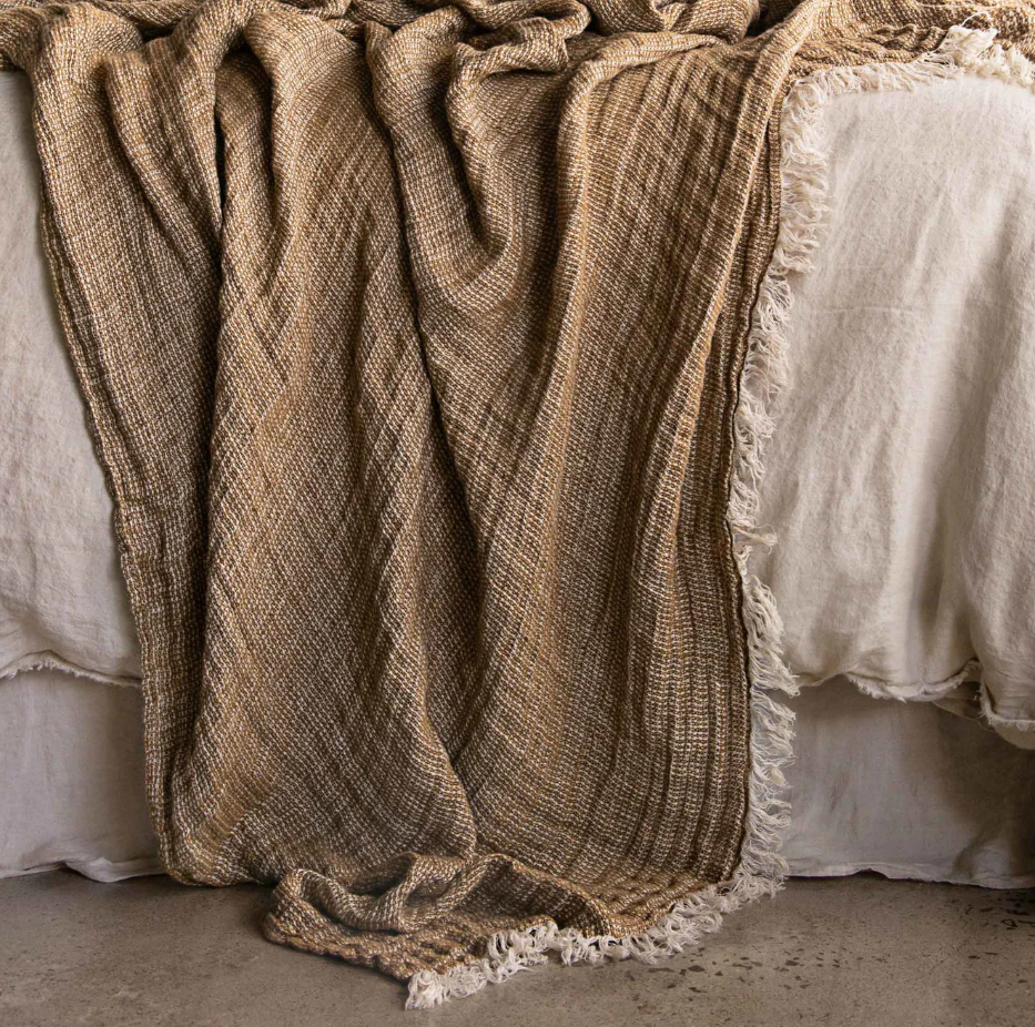 Hale Mercantile 'Crush' Linen Throw Blanket