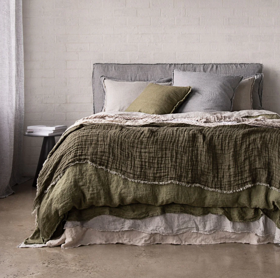 Hale Mercantile 'Crush' Double Linen Throw Blanket