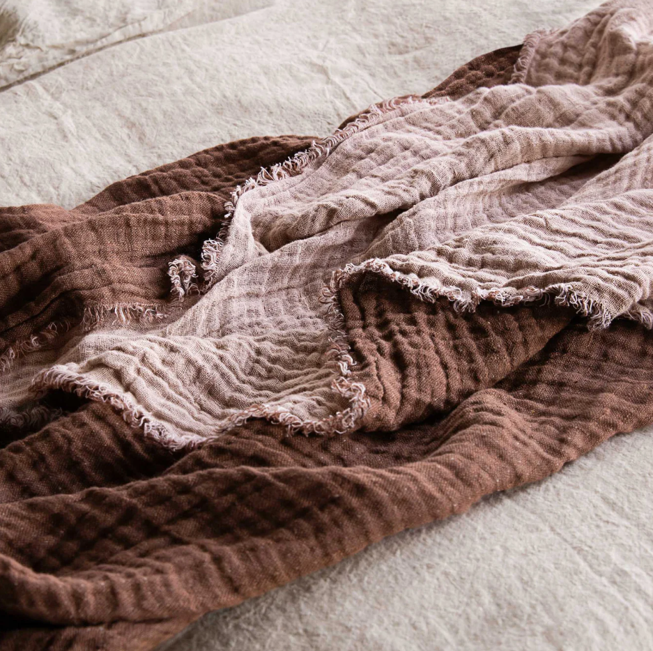 Hale Mercantile 'Crush' Double Linen Throw Blanket