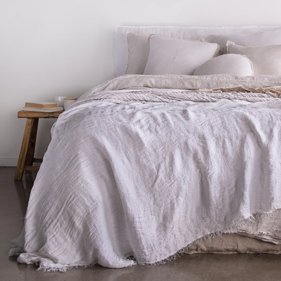 Hale Mercantile 'Flocca' Linen Bedspread