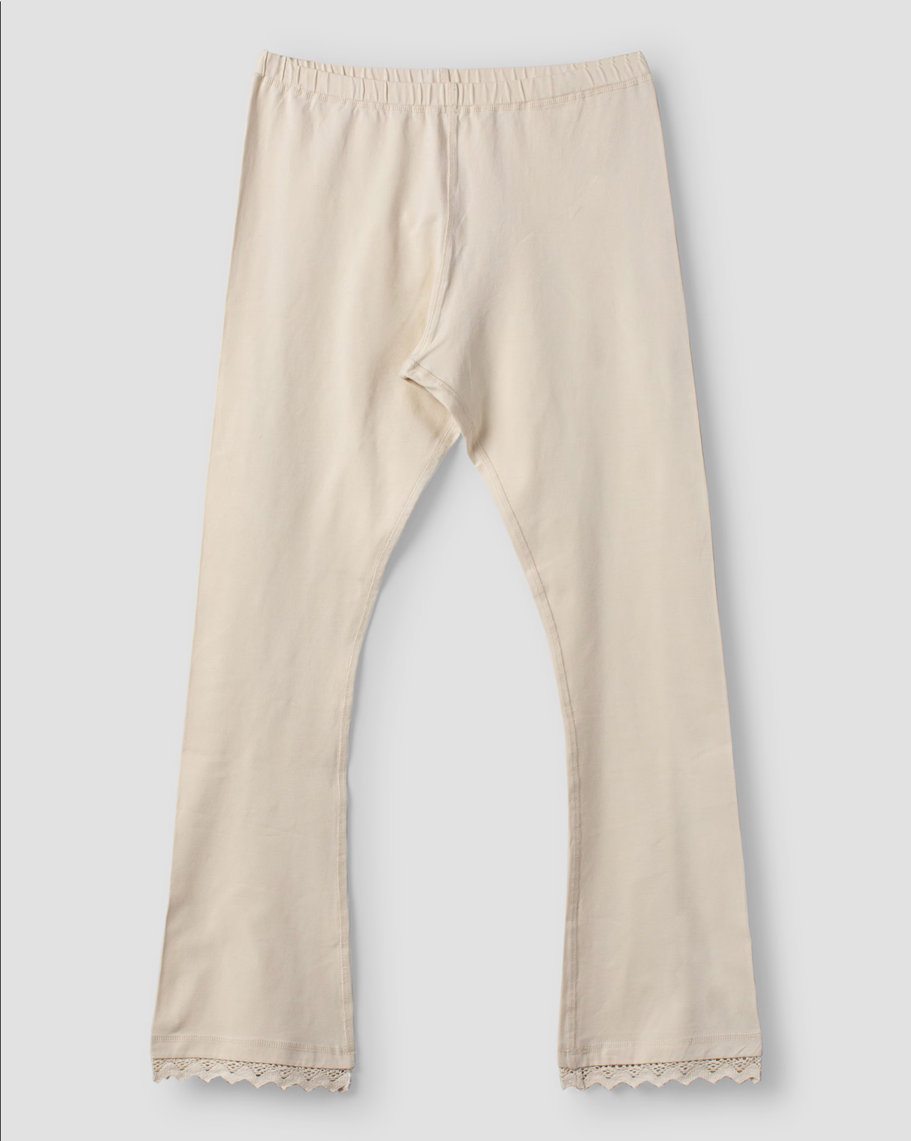 Ewa i Walla 'Ellen' Trousers With Lace Hem In Bone