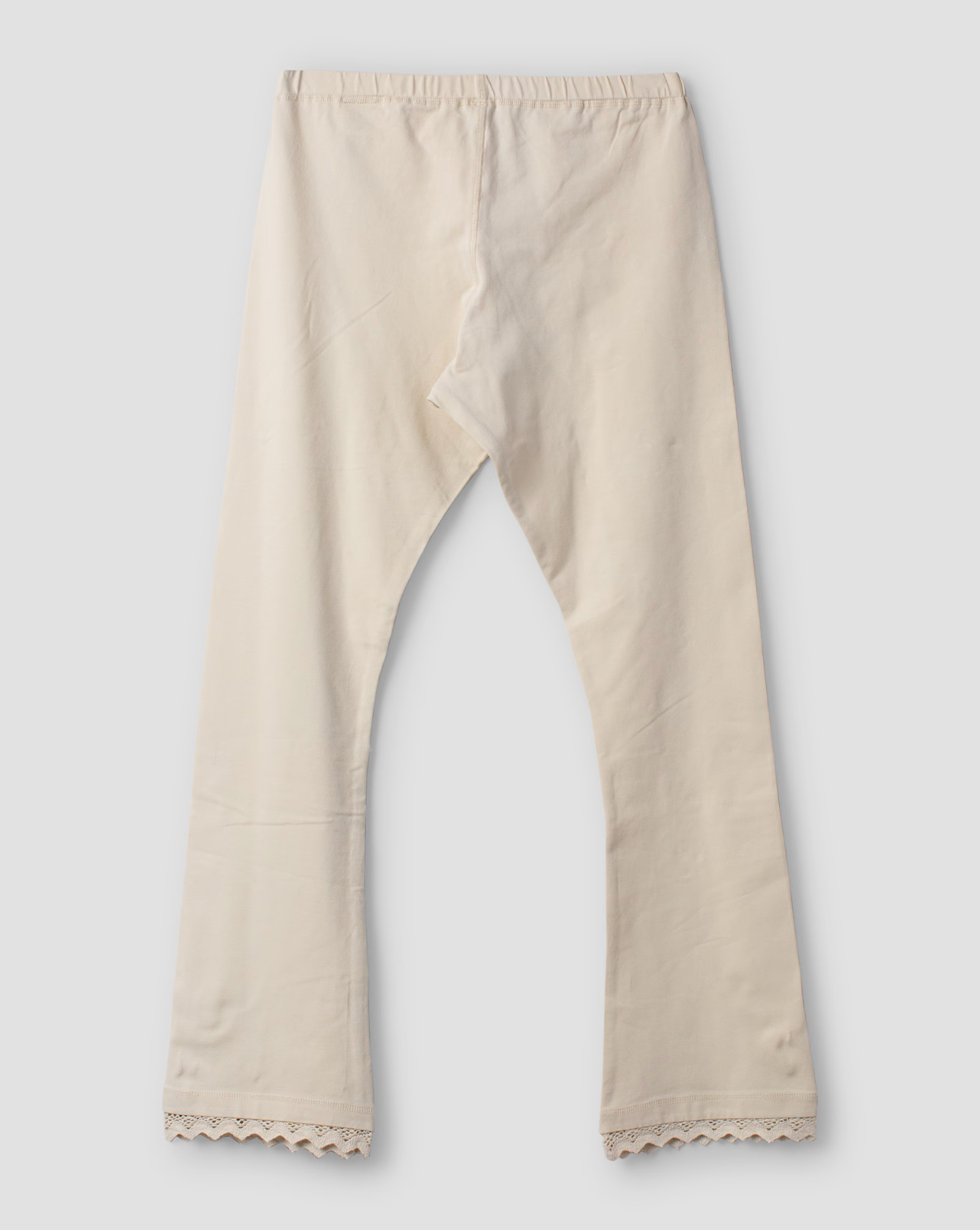 Ewa i Walla 'Ellen' Trousers With Lace Hem In Bone