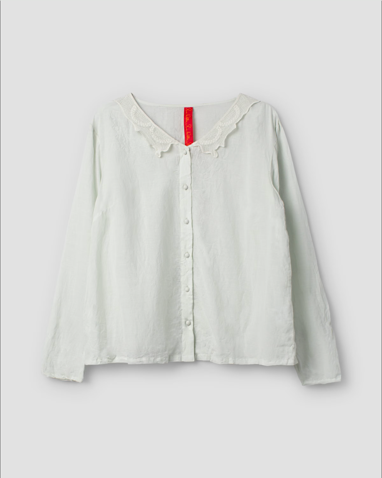 Ewa i Walla 'Agna' Blouse With Lace Collar In White