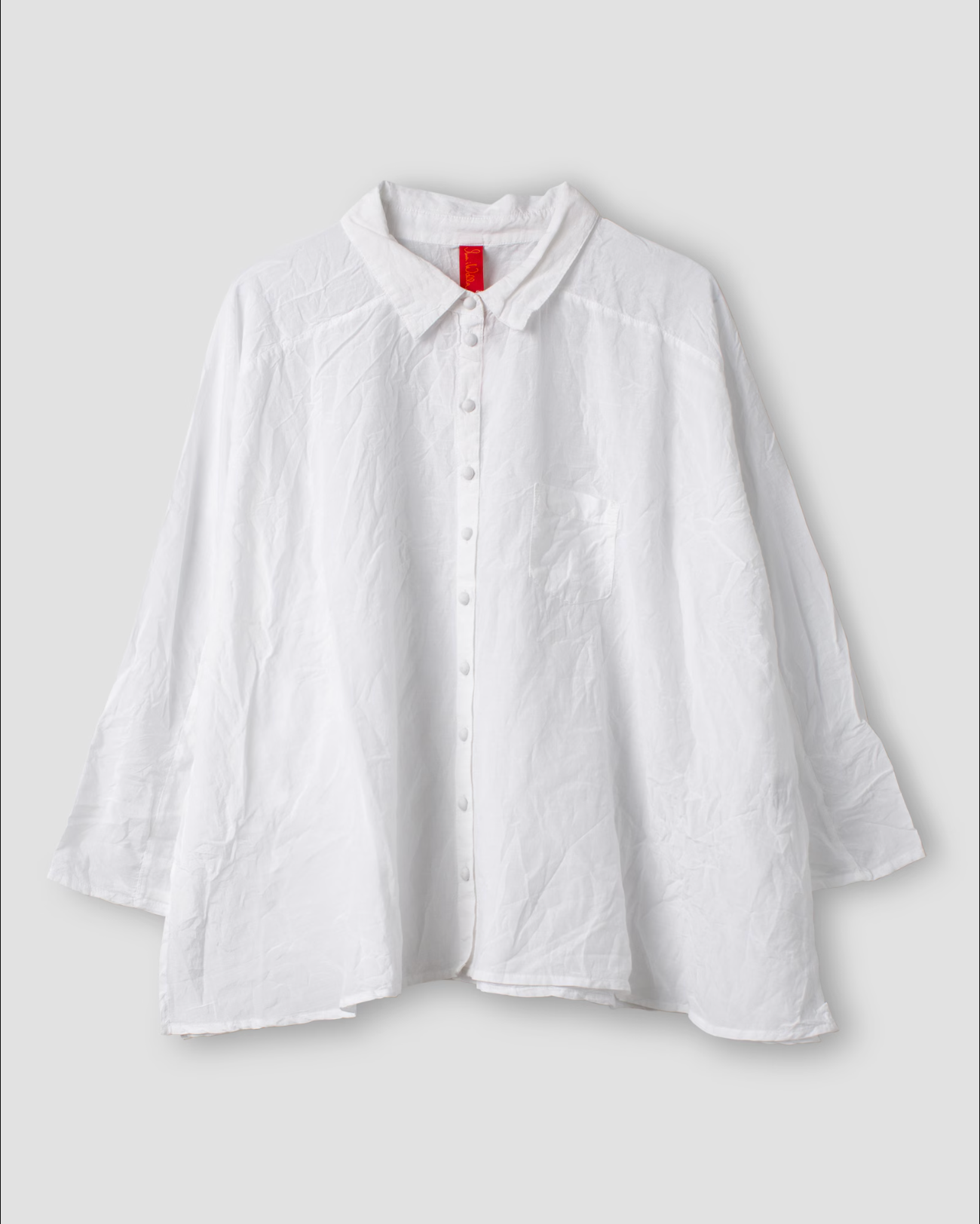 Ewa i Walla 'Eris' Long Sleeve Blouse With Buttons In White