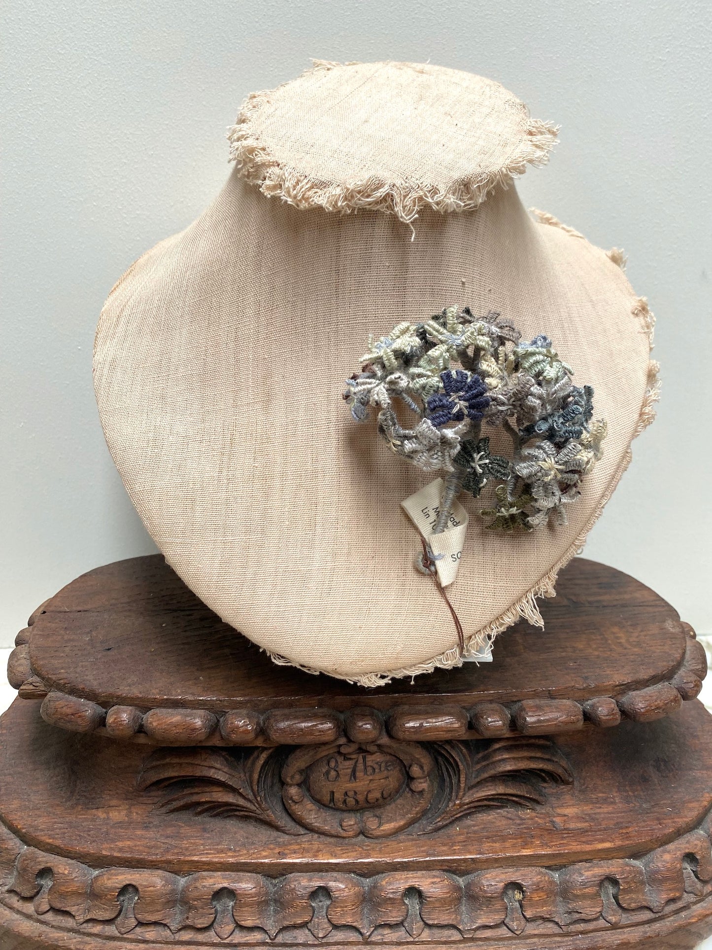 Sophie Digard Flower Cluster Brooches Blue