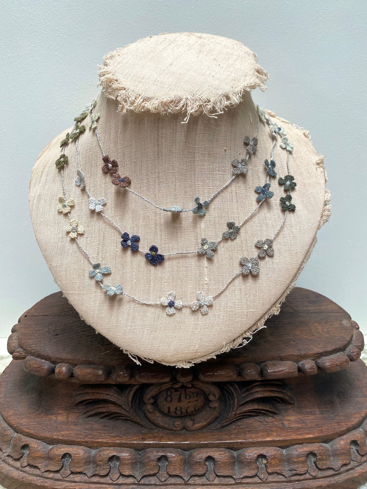 Sophie Digard Forget-Me-Not Delicate Linen Necklace