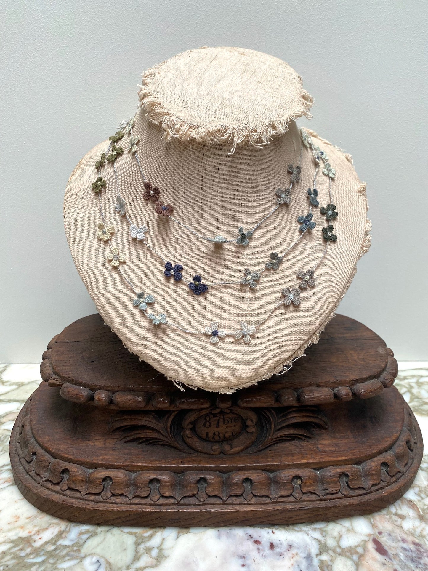 Sophie Digard Forget-Me-Not Delicate Linen Necklace