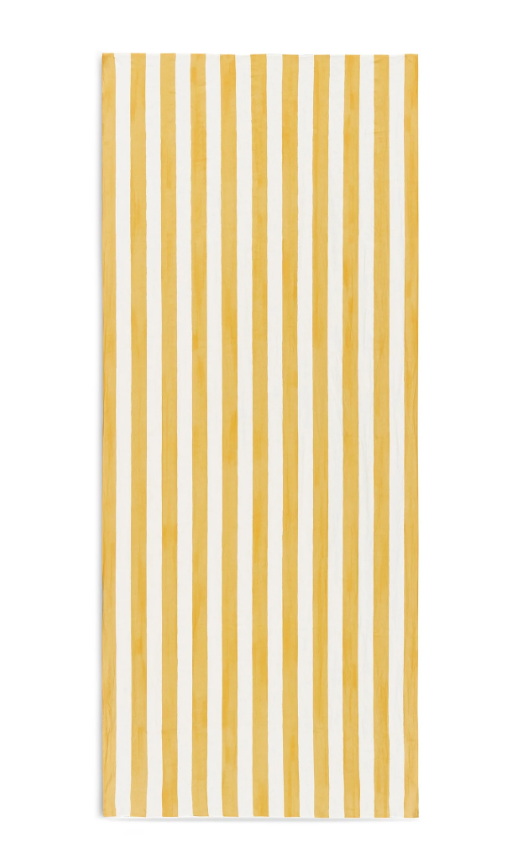 Summerill & Bishop 'Lemon & White Stripe' Linen Tablecloth