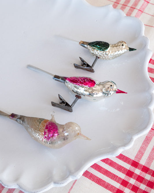 Vintage European Ornaments - Birds