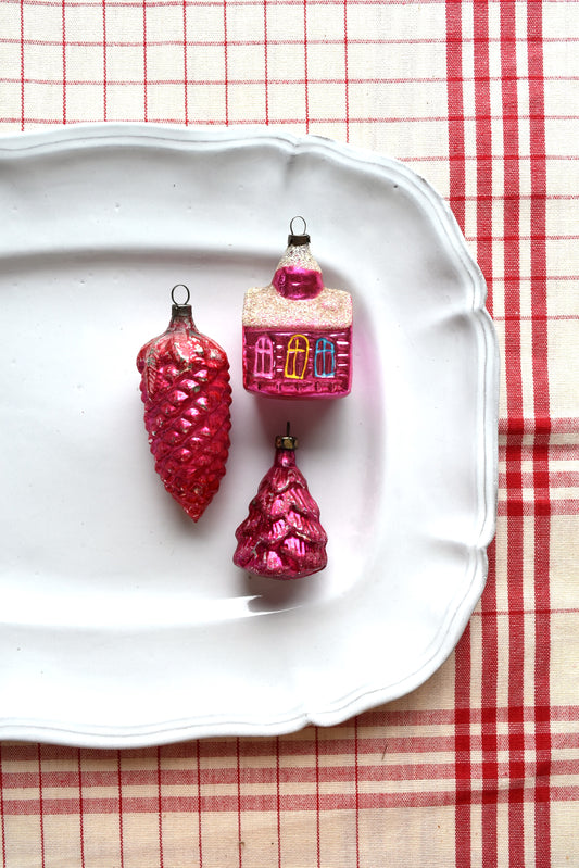 Vintage European Ornaments - Pink Individual