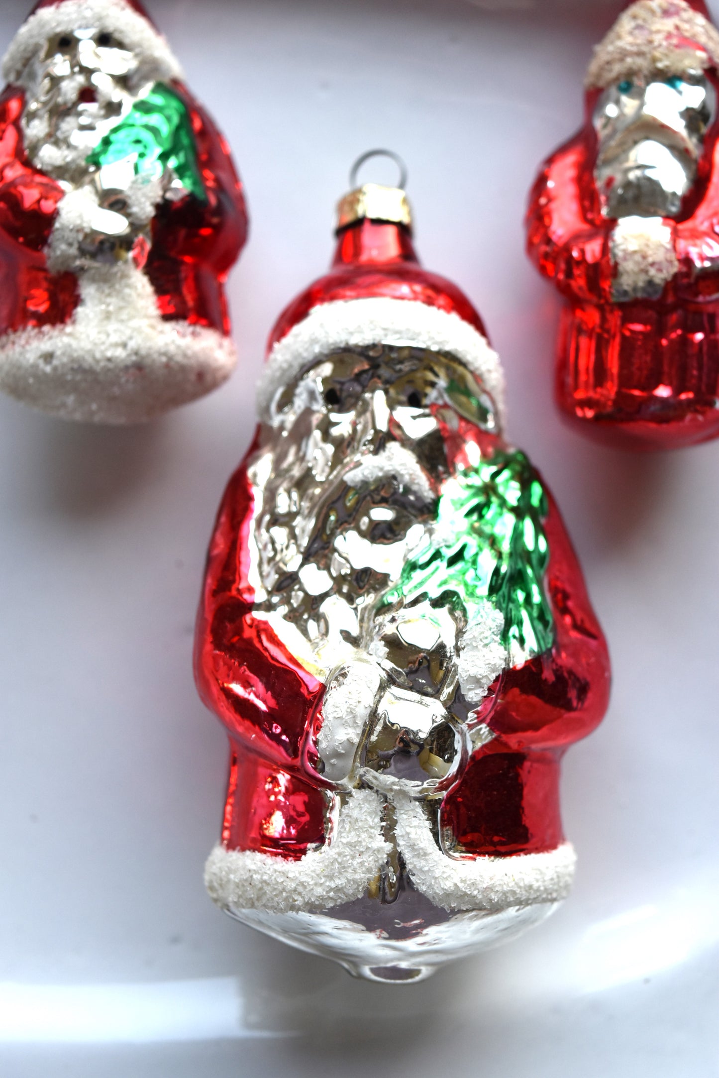 Vintage European Ornaments - Red Santas III