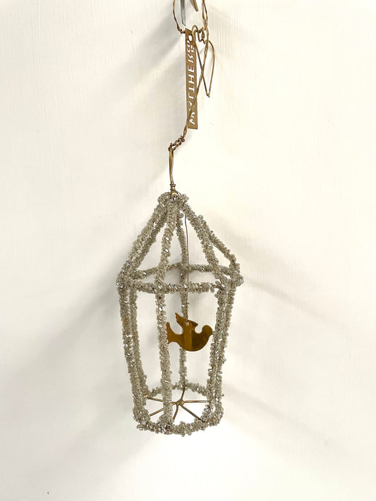 Walther & Co. Beaded Bird in Cage