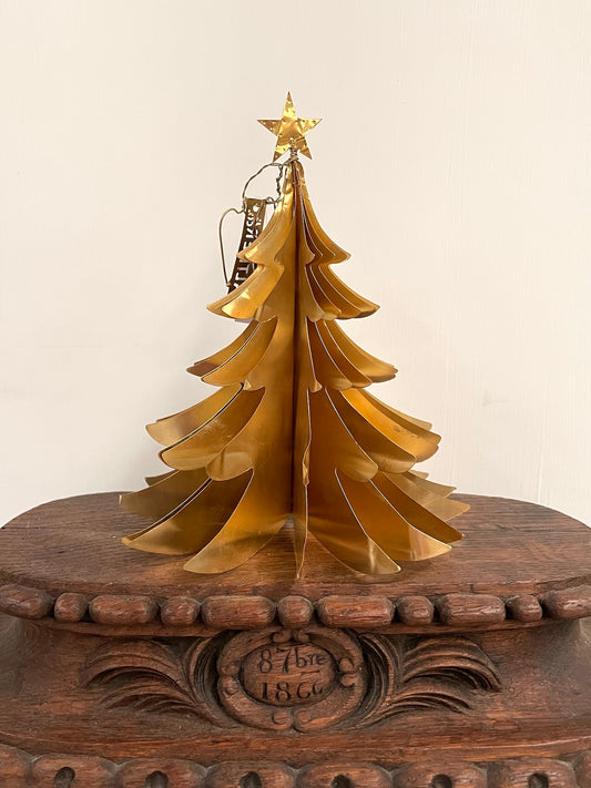 Walther & Co. Brass Foil Standing Christmas Tree