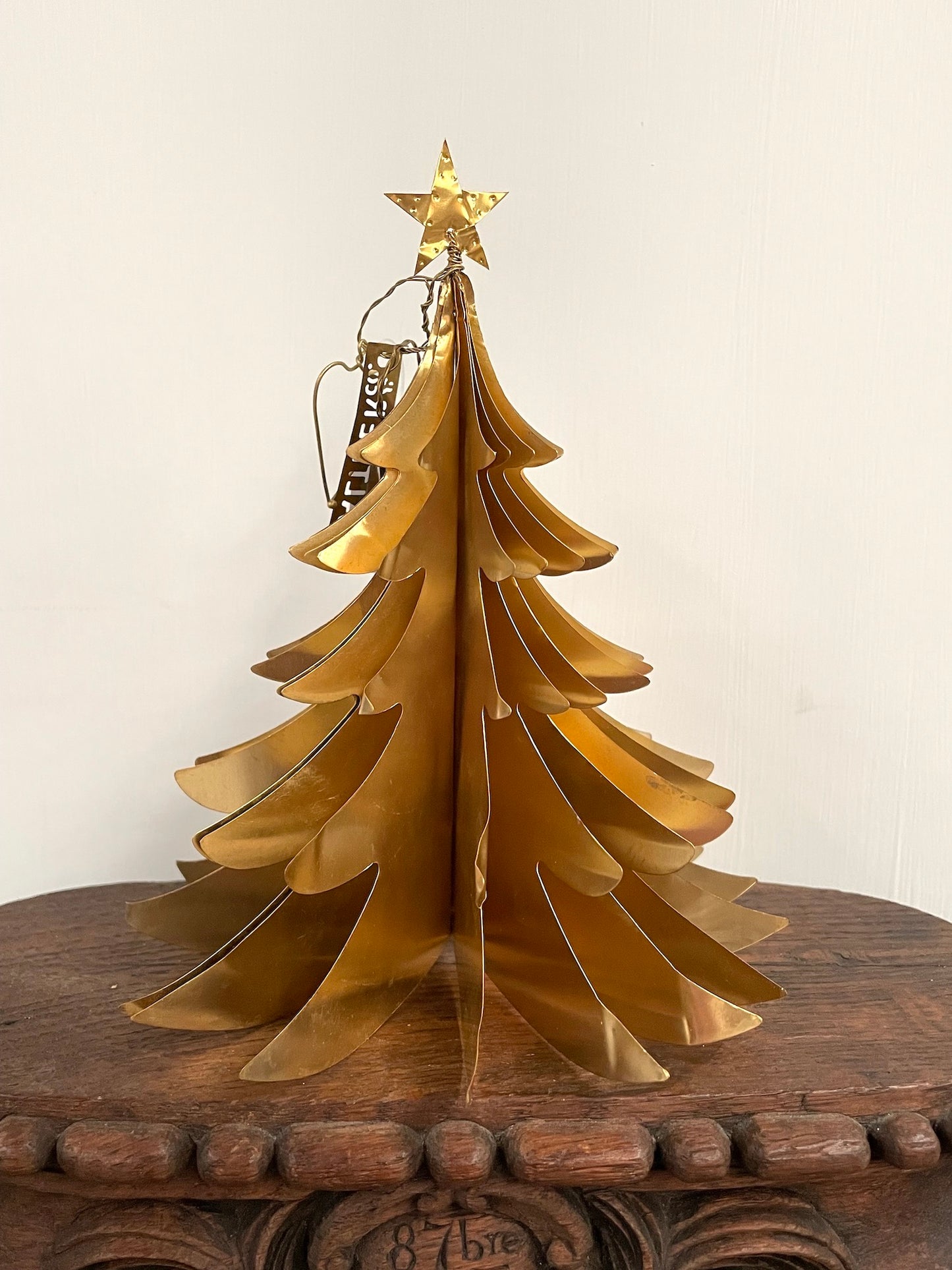 Walther & Co. Brass Foil Standing Christmas Tree