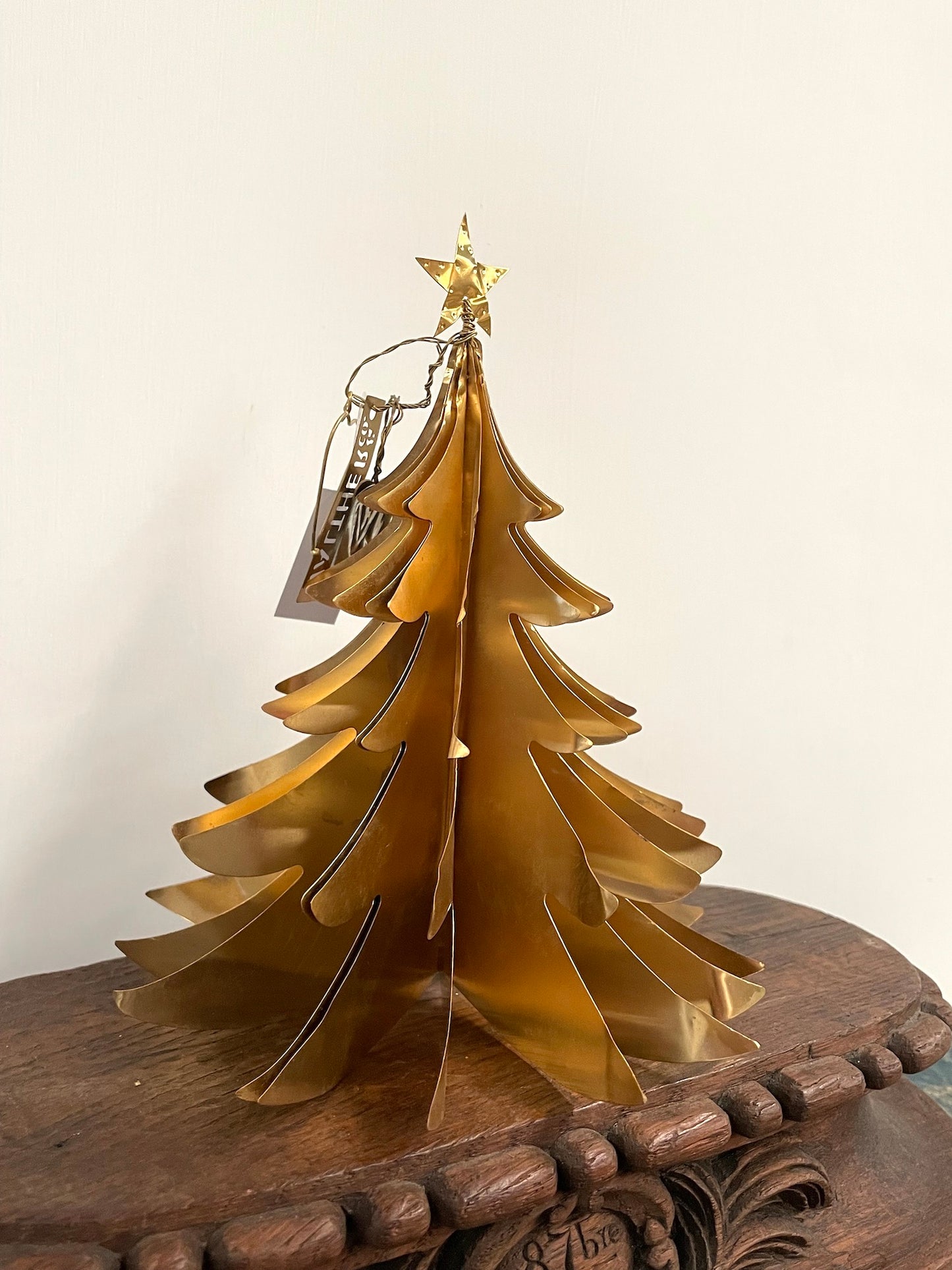 Walther & Co. Brass Foil Standing Christmas Tree