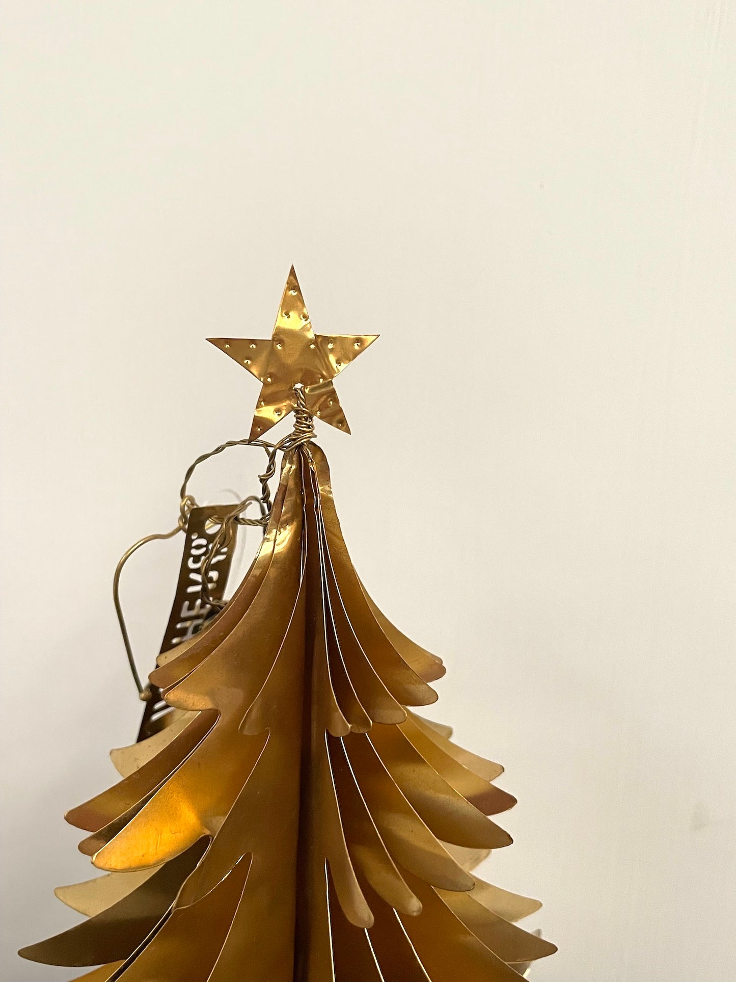 Walther & Co. Brass Foil Standing Christmas Tree