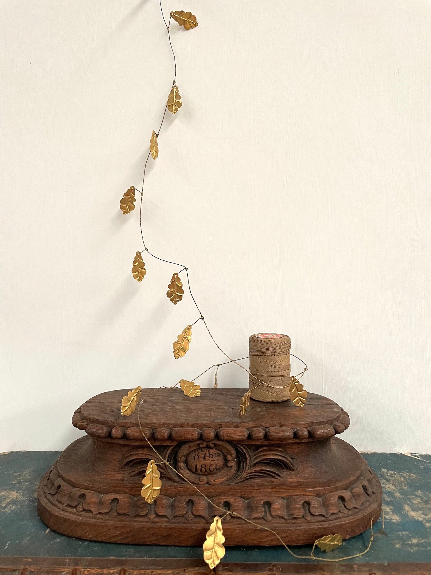 Walther & Co. Brass Oak Leaf Garland