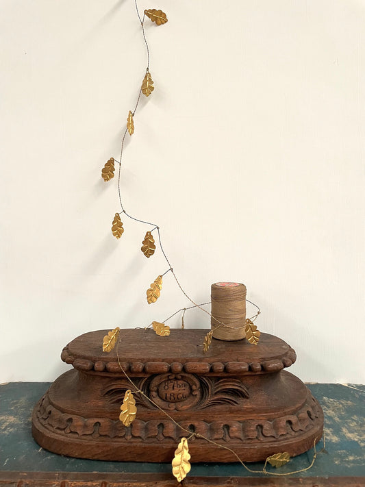 Walther & Co. Brass Oak Leaf Garland