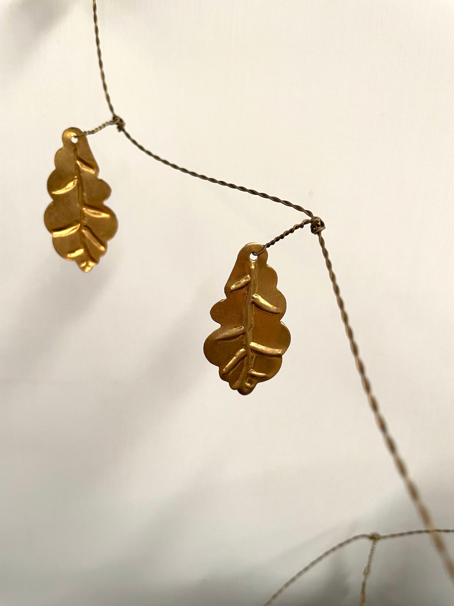 Walther & Co. Brass Oak Leaf Garland