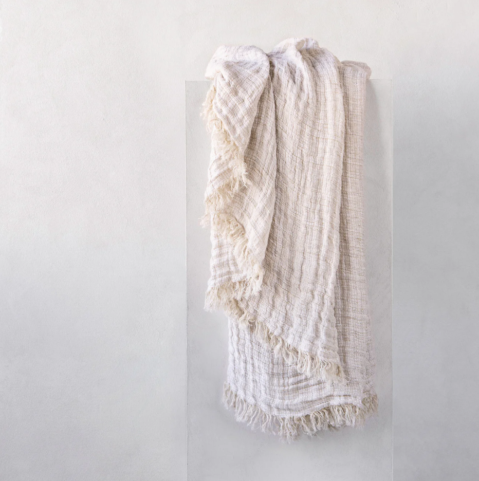 Hale Mercantile 'Crush' Linen Throw Blanket