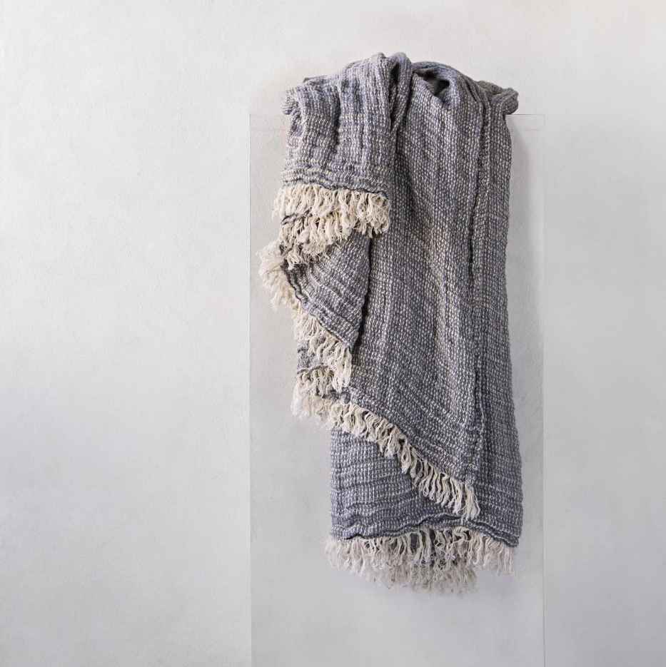 Hale Mercantile 'Crush' Linen Throw Blanket