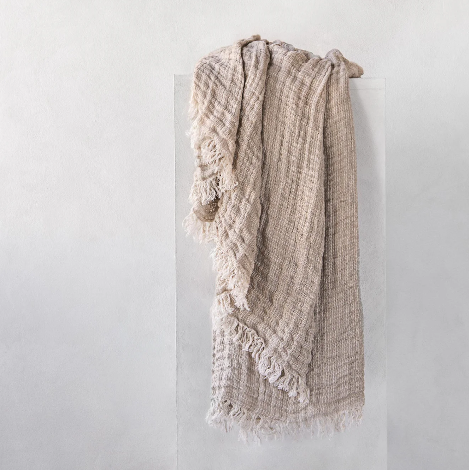 Hale Mercantile 'Crush' Linen Throw Blanket