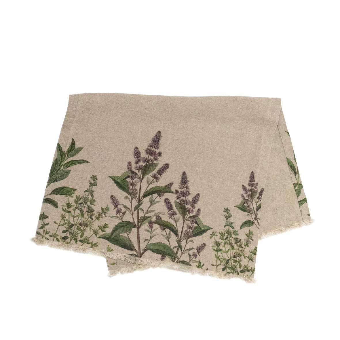 European Linen 'Fine Herbs' Hand Towel