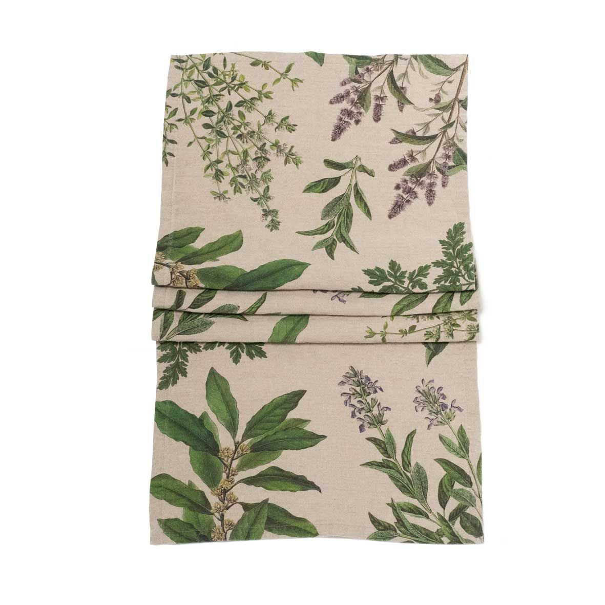 European Linen 'Fine Herbs' Table Runner