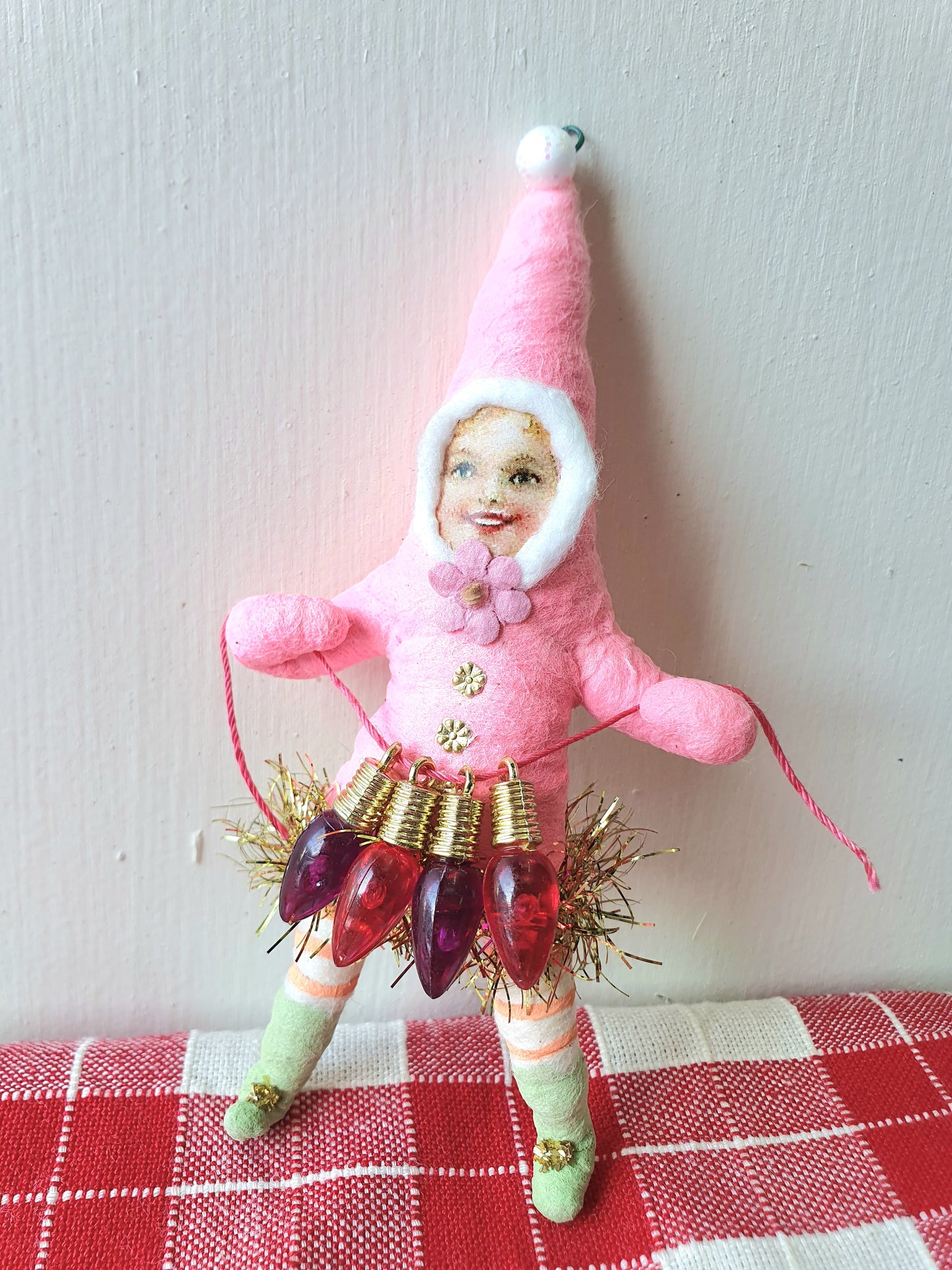 Vintage by Crystal Handspun Cotton Pink Elves