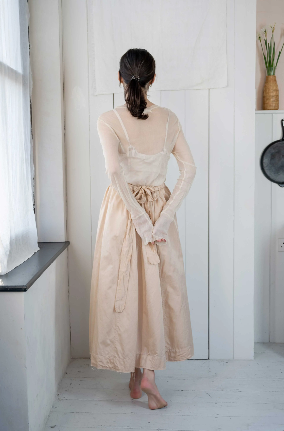 Sula Long Skirt - Silk Cotton - Misted Yellow