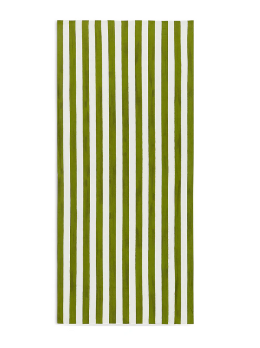 Summerill & Bishop 'Avocado & White Stripe' Linen Tablecloth