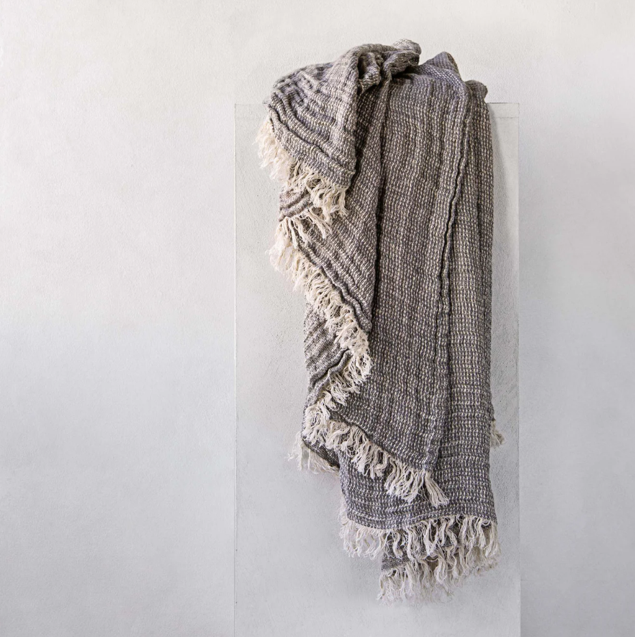 Hale Mercantile 'Crush' Linen Throw Blanket