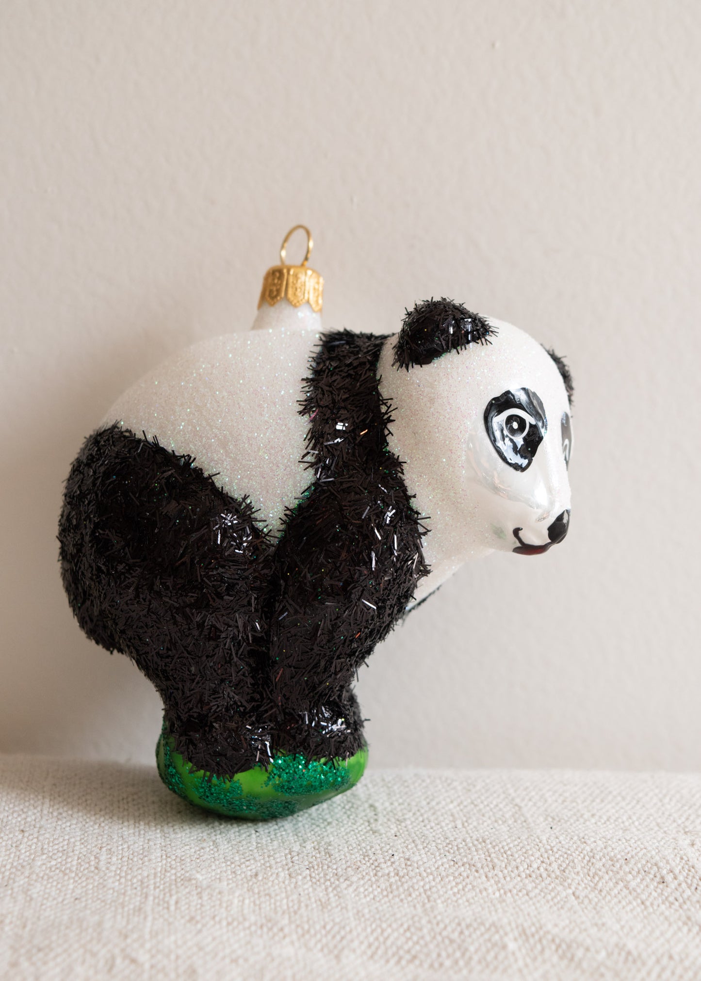 Polish Glass Christmas Ornament - Panda