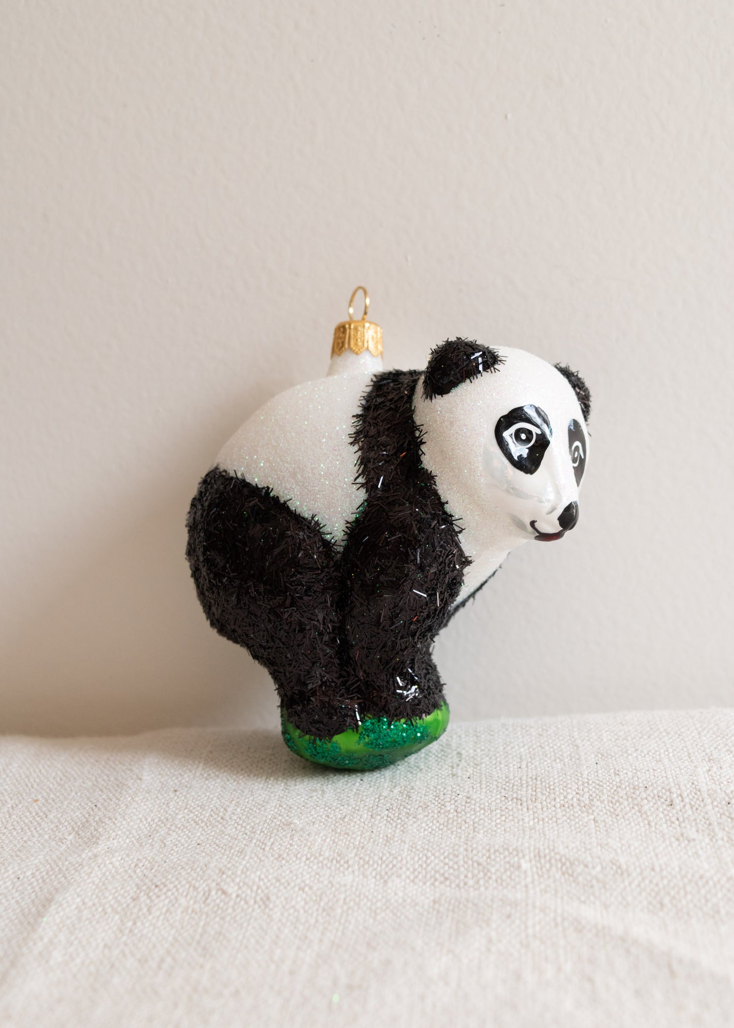 Polish Glass Christmas Ornament - Panda