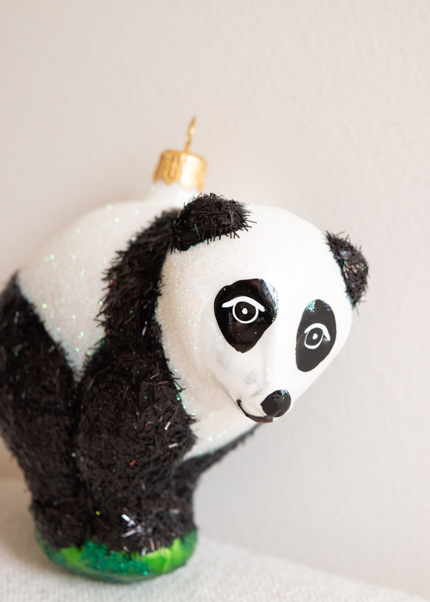 Polish Glass Christmas Ornament - Panda