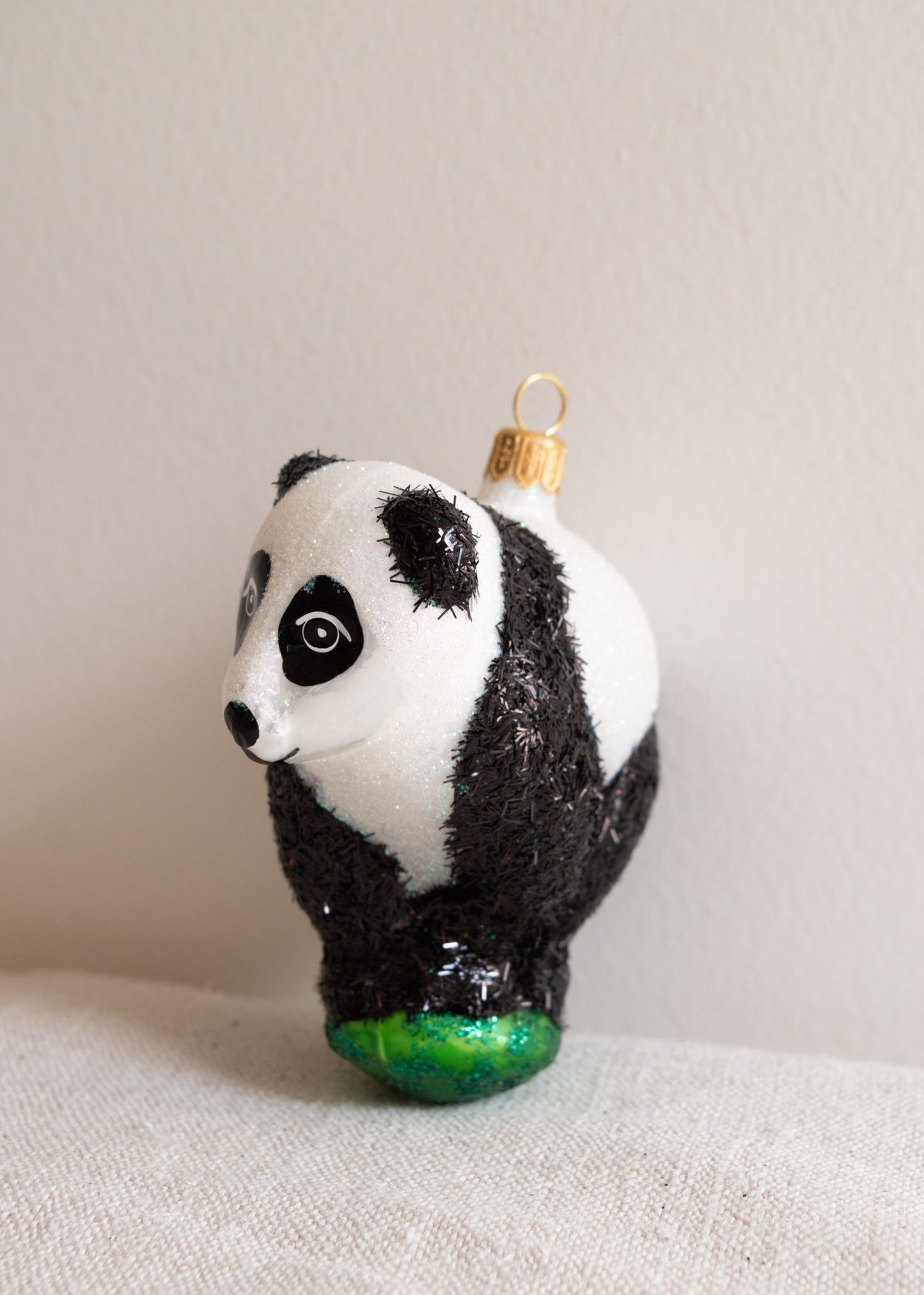 Polish Glass Christmas Ornament - Panda