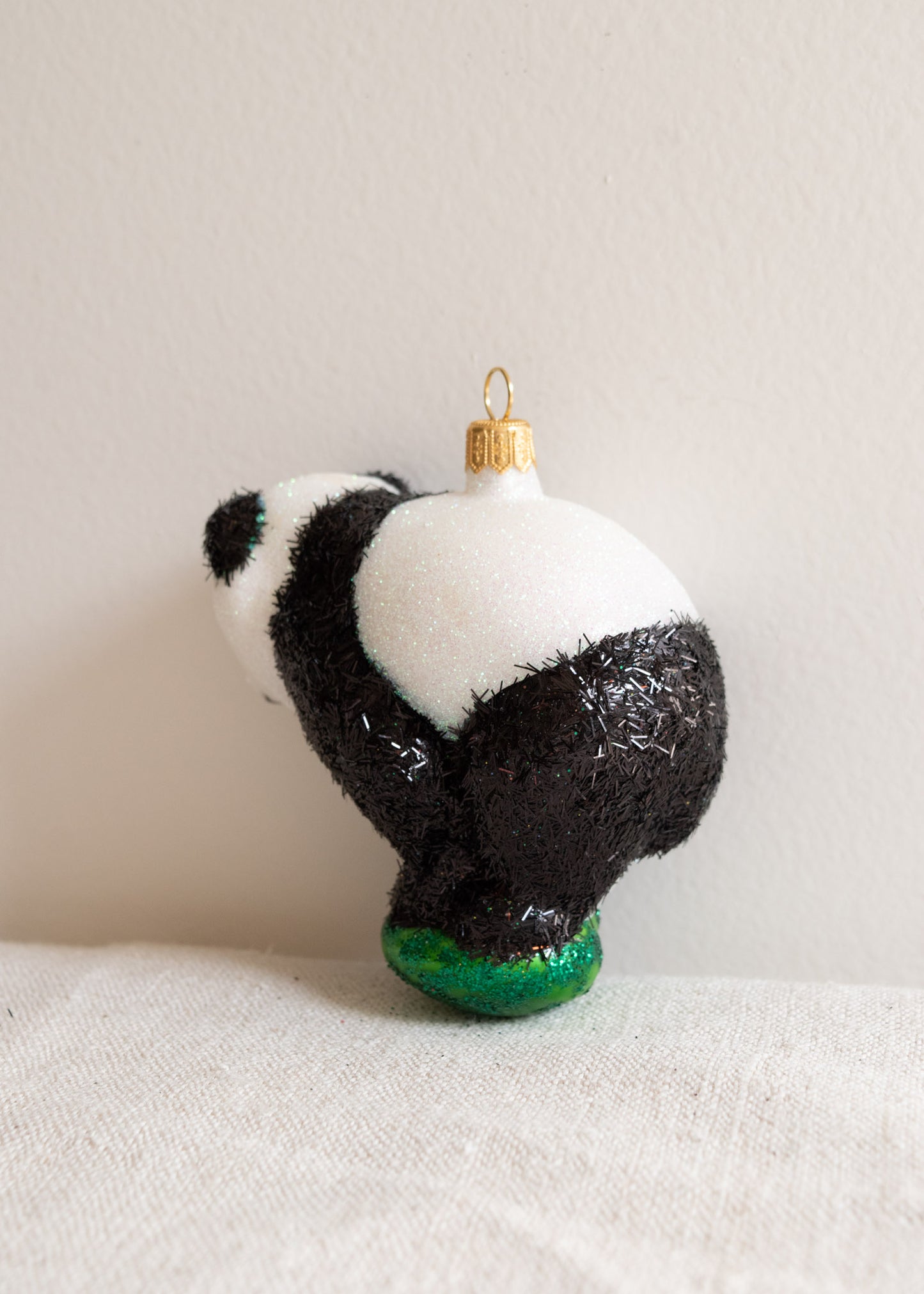 Polish Glass Christmas Ornament - Panda